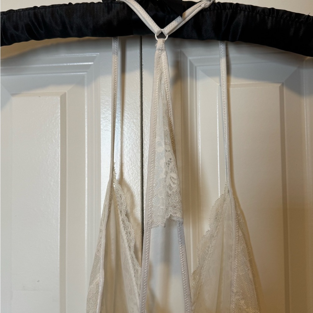 Lace Nightgown Slip Dress Romantic Bridal Loungewear Flowy Ivory XXL - Picture 5 of 6